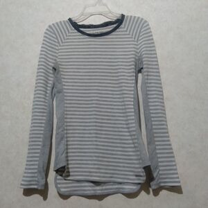 Marc New York size medium gray and white stripes sweater